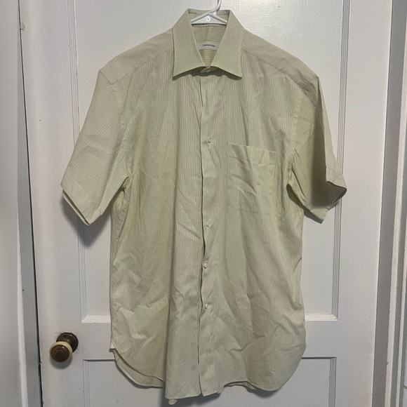 Ermenegildo Zegna Short Sleeve Portofino Button Down Shirt Size L $535 - Picture 1 of 3